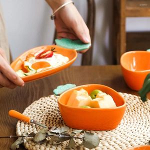 Abendessen Geschirr Sets Karotten Bastlerküche Vorräte Keramikplattenform Snack.