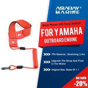 Yamaha Marine Outboard Motor Boat Motor Stop Stop Switch para 2-425HP Key Rope Safety Corda