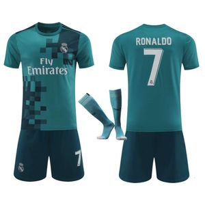 Conjuntos de futebol Fatos de treino 17-18 Real Madrid Jersey 7 Home Away Dois adultos