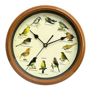 Zegary ścienne zegar ptaków okrągłe dekoracyjne wiszące z dźwiękiem do salonu kuchnia sypialnia biurowe
