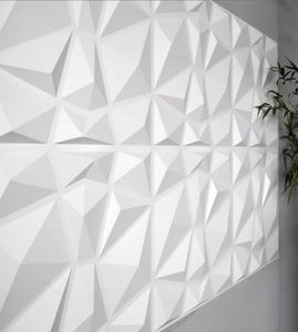 Tapete, dekorative 3D-Wandverkleidung, Rautendesign, 12 Fliesen, 32 Quadratfuß, Pflanzenfaser, WallStickers7142890