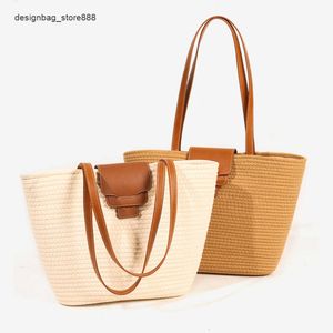 Dinner Package New Wholesale Retail Large Capacity Single Shoulder Cotton Woven Bag Versatile Grass Vacation Style Beach Womens