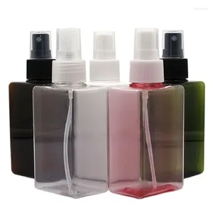 Storage Bottles 10pcs Mist Spray Square 150ml Brown Pink PETG Atomizer Cosmetic Toner Water Perfume Refillable Plastic