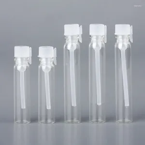 収納ボトル100pcs/lot 1ml 2mlエッセンシャルオイル用の香水ガラスドロッパーボトル卸売空の旅行コンテナサンプル