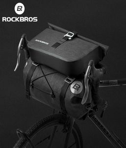 Rockbros saco de bicicleta grande capacidade à prova dwaterproof água tubo dianteiro sacos ciclismo mtb guiador bolsa frontframe tronco pannier acessórios da bicicleta 2935320