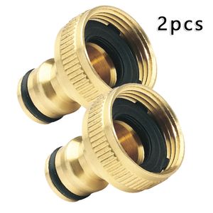 2 PCS Garden Faucet Hose Tap Water Adapter Connector mässing för 3/4 