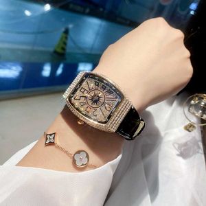 Richar* FM Frank Watch Mens Wine Barrel Muller Star Full Diamond Lovers Ett par Watches Womens Miller