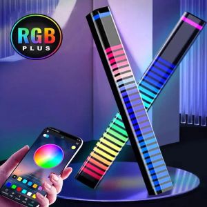 Luzes de controle de som LED LUZES RGB 3D LUZES DE PICLUP