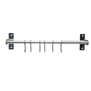 Hooks Organizer Pan Screw Fixed Utensils Hanging Pot Storage Rack Holder PunchWall Mounted Home Tools Stainless Steel