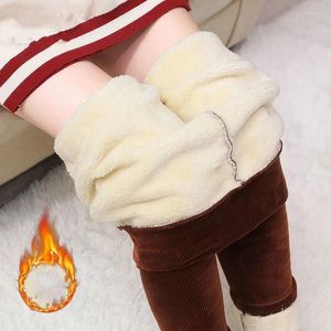 Calças femininas cordeiro para baixo 2024 outono e inverno retalhos cintura alta quente elástico versátil casual pequeno pé emagrecimento leggings