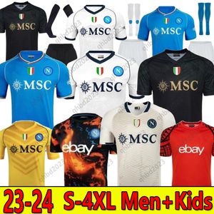 S-4XL 2023 2024 SSC Napoli Kvaratskhelia Soccer Jerseys Maglia Naples Zielinski Anguissa Olivern