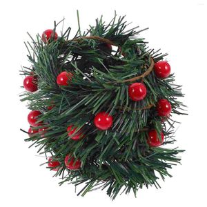 Flores decorativas 5 peças anel decoração de natal anéis peças centrais para mesas decoração de lareira de plástico