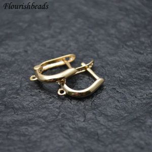 Bracelets Nickle Free Antirust Gold Color Plain Metal Earring Hooks Jewelry Findings 50pc Per Lot