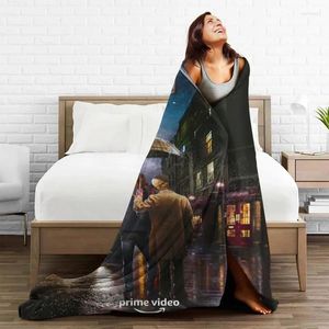 Blankets Good Omens Tv Show Crawly Aziraphale Blanket Flannel Decoration Breathable Super Warm Throw For Sofa Travel Bedspread