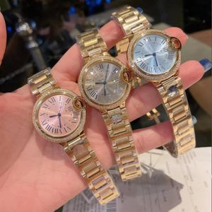 W6920084 Exquisite Womens Luxury Clone Fashion Watch 33mm Diamond Set Fashion Girl Stainless Steel Watch Chain Night Glow Waterproof Sapphire Luxury Luxusuhren