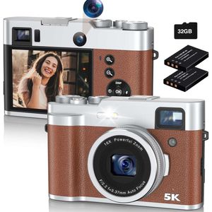 Capture fotos impressionantes com a mais nova câmera digital 5K - câmera selfie de 48 MP, lente dupla, zoom 16X, recursos de vlogging - perfeita para entusiastas da fotografia