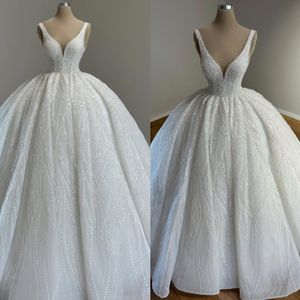 花嫁のためのプリンセスクリスタルボールガウンウェディングドレス