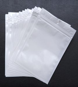 Clear White Pearl Plastic Poly Opp Bag Zip Zip Pakiety detaliczne Mylar Bags Food Pvc Dostępne wiele rozmiarów1366553