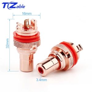 Hifi Plug Connector RCA Audio Connecter Женский розетка для CMC Connectors Rhodium Plate Mopper Gack Pulce