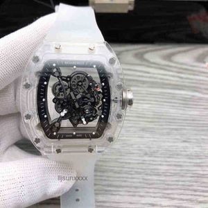 럭셔리 남성 기계공 시계 Richa M Sport Wristwatch Business Leisure Futlat Automatic Mechanical Carbon Fiber Hollow Tourbillon RRLF