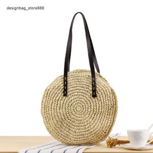 Dinner Package New Wholesale Retail New Circular Single Shoulder Grass Woven Bag Beach Fashionable Womens