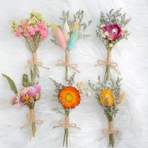 装飾的な花ラベンダーキットジプソフィラバンドルプレスベイビーブレスミックスブーケドライ