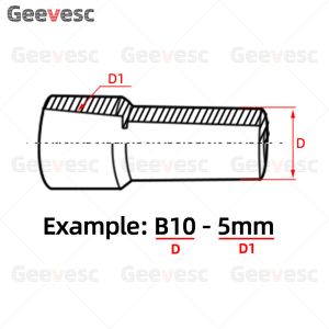 Bohrer Chuck Adapter Motorwelle Bohrer Chuck B10 B12 B16 Bohrer Chuck Adptorhülse Motorwelle Kopplung Motorwelle 5 mm