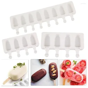 Bakning formar 4/8 cell silikon glass mögel mousse mögel diy sommartillverkare popsicle chokladdessertverktygsmaterial