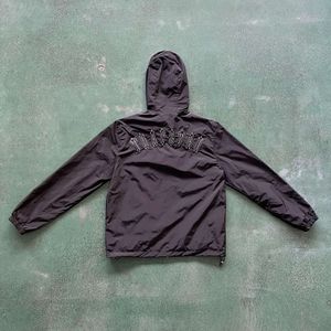 2024年の男性トラップスタージャケットスポーツウェアがひどくTwindbreaker-black1to1品質刺繍文字女性のジッパーサンプロテクションKGJ668