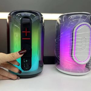 Pulse8 alto-falante bluetooth áudio sem fio alta qualidade de som luzes coloridas alto volume ao ar livre luz de tela cheia subwoofer pesado