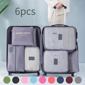 Storage Bags 6pcs Travel Organizer Portable Suitcases Bag For Women Luggage Clothes Shoes