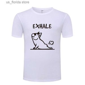 Men's T-Shirts French Bulldog mens cotton t shirt Sports Outdoors casual style pure color white t designer design printed Y240402