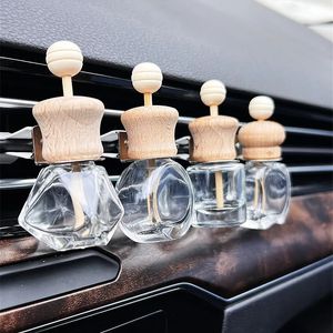 2024 1 Pack Air Freshener Car Perfume Clip Essential Oil Diffuser Vent Empty Glass Bottle Decoration Aromatherapy Glass Bottle