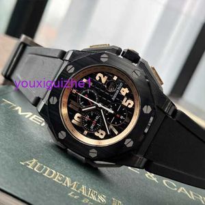 Relógio de pulso luxuoso AP Royal Oak Offshore 26378 Automático Mecânico Cerâmica Stallone Relógio Masculino de Luxo