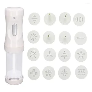 Baking Moulds 1 Electric Cookie Press With 12 Mold And 4 Decorating Nozzles For Cake Dessert DIY Maker Decoration Supplies