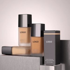 Wholesale Full Coverage Makeup Private Label Cosmetics Face Concealer Matte Waterproof Liquid Foundation Custom 240320