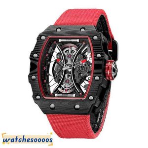 Titta på Mechanical Movement Watch Swiss Movement Top Quality Feice Men Skeleton Barrel Typ Double-Sided Sport Waterproof FM602DPBR