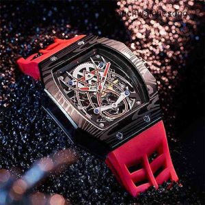 Orologi di lusso repliche Richadmills cronografo automatico orologio da polso svizzero autentico da uomo automatico quadrato meccanico cavo di marca Trendy Spider Ubju