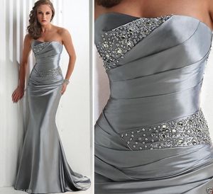 2021 Evening Dresses Robe de Soiree stropplös ärmlös Long Mermaid Prom -klänningar skräddarsydda Selling3077696
