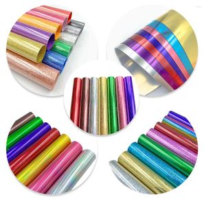 Window Stickers 7.8"x9.8" HTV Sparkle Heat Transfer Film Iron On Clothes Press Cricut Vinyls For Home Tablecloth Fabric Bags Decor DIY