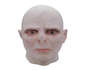 O Lorde Escuro Voldemort Máscara Capacete Cosplay Máscara Chefe Látex Horrível Máscaras Assustadoras Terrorizador Máscara de Halloween Traje Prop197P8956722