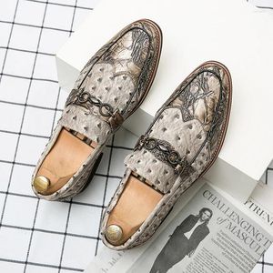 Casual Shoes Men's Luxury Formal Loafers Brown Slip-On Flat Handmade Business Driving Wedding Men Party Mocasines