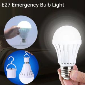 E27 Emergency LED-glödlampa Portable 5-15W 220V Uppladdningsbar batteribelysningslampa för utomhuscamping