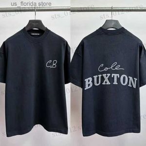 Erkek Tişörtler Erkek Tişörtler Büyük Boy Cole Buxton Tshirts Mektup Slogan Yaması İşlemeli Kısa Slved Üstler Büyük Boy CB T-Shirt Erkek Kadınlar T230921 Y240402