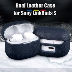 Sony Linkbuds S Portable Hard Leather Cover Protector for Linkbuds s Bluetoothヘッドセット充電ボックス用のアクセサリー本革ケース