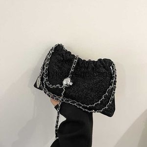 Omuz Çantaları Patlayıcı Flaş Galaxy Yıldızlı Sky Su Kova Çantası Zinciri Yüksek Son Moda Çok yönlü bir Crossbody Small H240401