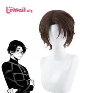 Peruki Lemail Peruka syntetyczne włosy anime niebieski zamek yukimiya kenyu cosplay peruki brązowe 30 cm krótki silikonowy man cosplay odporna na ciepło peruka