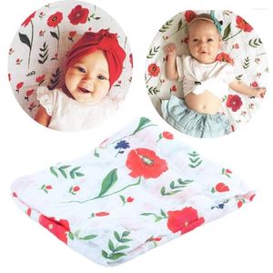 Decken Federmuster Born Decke Badetuch Bettlaken Sommer Baby Swaddle Bambusfaser