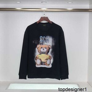 Designer M Family Cute Little Bear Women's Sweater Loose Street Fashion Brand Round Neck Circled Sweater for Men and Women Same Style 24 Years Spring and Autumn 5QA4