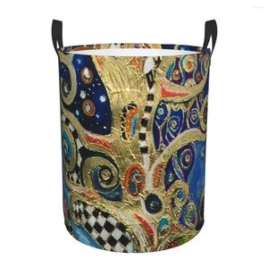 Laundry Bags The Changing Seasons By Gustav Klimt Basket Foldable Large Clothing Storage Bin Painting Art Baby Hamper